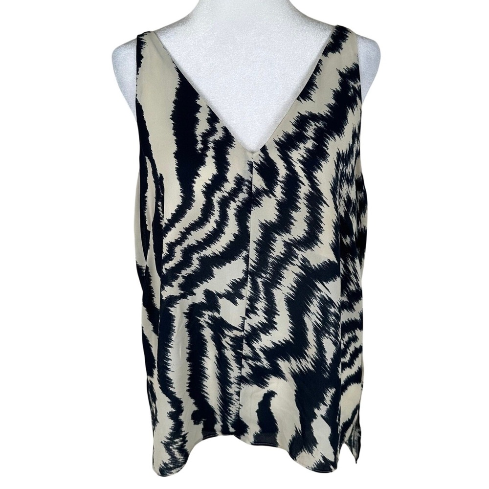 Ted Baker Camisole Women 3 Black Ivory Tank Top Zebra-Print Ikat‎ Mkenzie